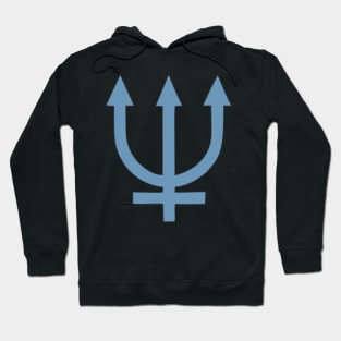 Planet Neptune - Planet Symbol - Neptune's Trident Hoodie